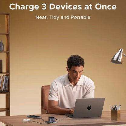 Síťová nabíječka s kabelem USB-C UGREEN X615, 65W, 3A, 1 x USB-A - 1 x USB-C, šedá