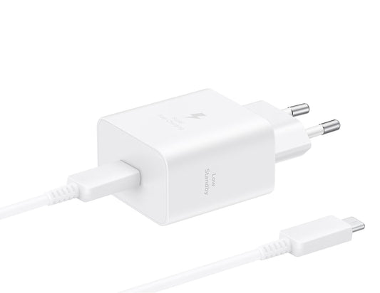 Síťová nabíječka s kabelem USB-C Samsung, 45W, 4.05A, 1 x USB-C, Bílá EP-T4511XWEGEU