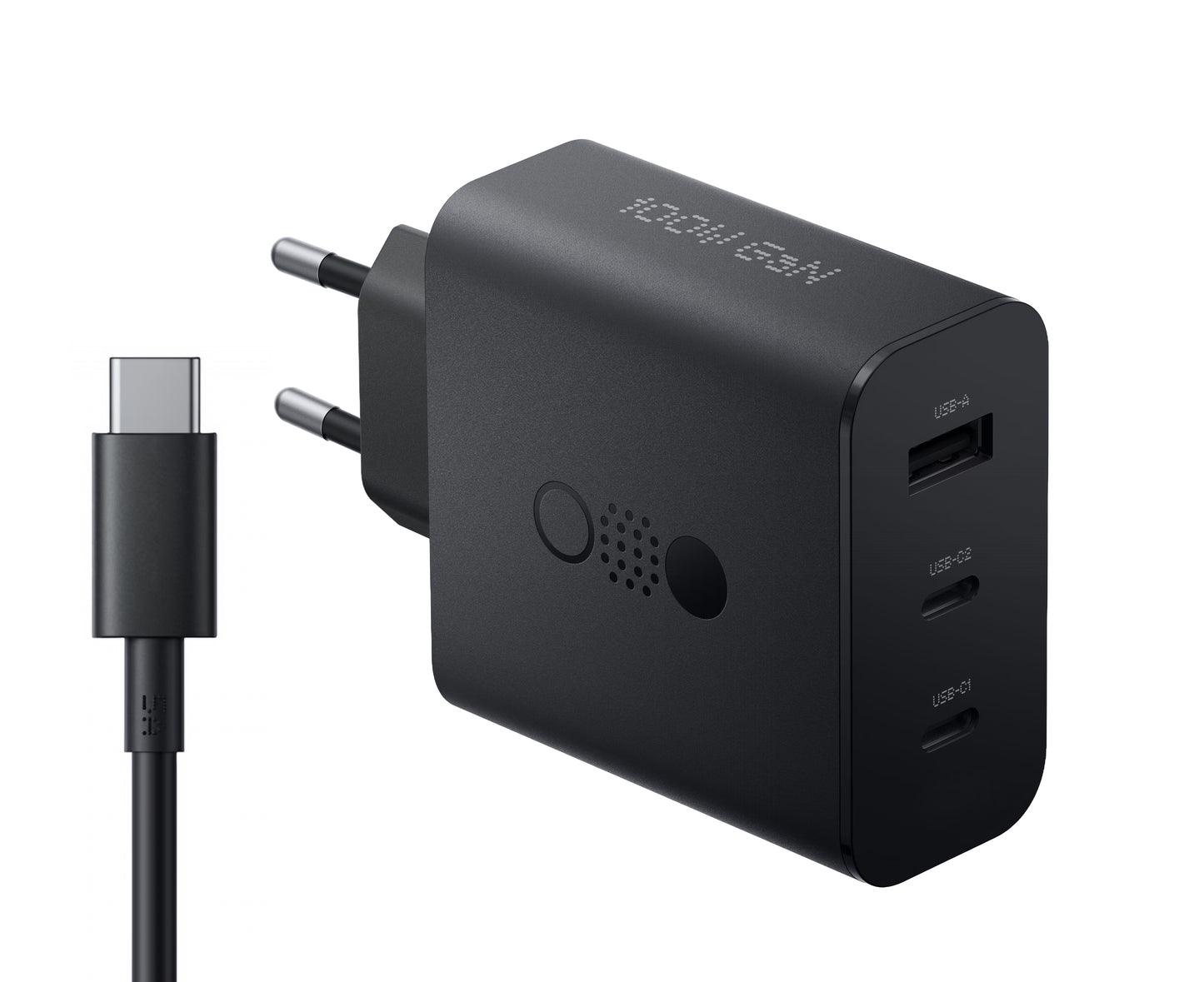 Síťová nabíječka s kabelem USB-C CMF by Nothing C349, 100W, 5A, 1 x USB-A - 2 x USB-C, Šedá A10800016