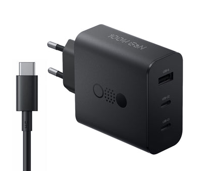 Síťová nabíječka s kabelem USB-C CMF by Nothing C349, 100W, 5A, 1 x USB-A - 2 x USB-C, Šedá A10800016