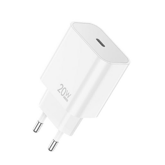 Síťová nabíječka s kabelem USB-C Sendem OG73, 20W, 3A, 1 x USB-C, bílá
