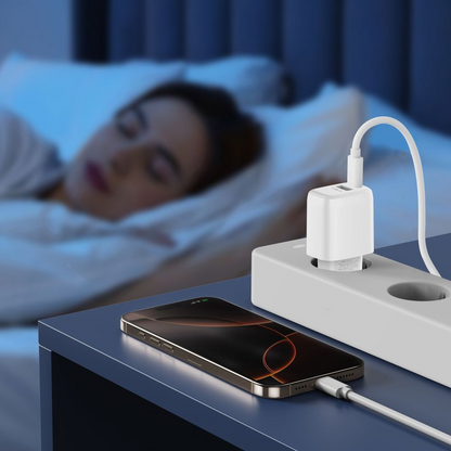 Síťová nabíječka s kabelem USB-C Tech-Protect NCA20, 20W, 3A, 1 x USB-A - 1 x USB-C, bílá