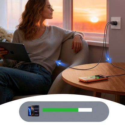 Joyroom JR-TG7 USB-C Cable Wall Charger, 33W, 3A, 1 x USB-A - 1 x USB-C, Black