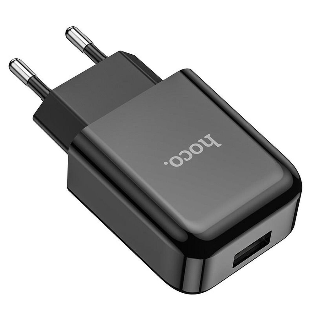 Network Charger with USB-C Cable HOCO N2, 10W, 2A, 1 x USB-A, Black