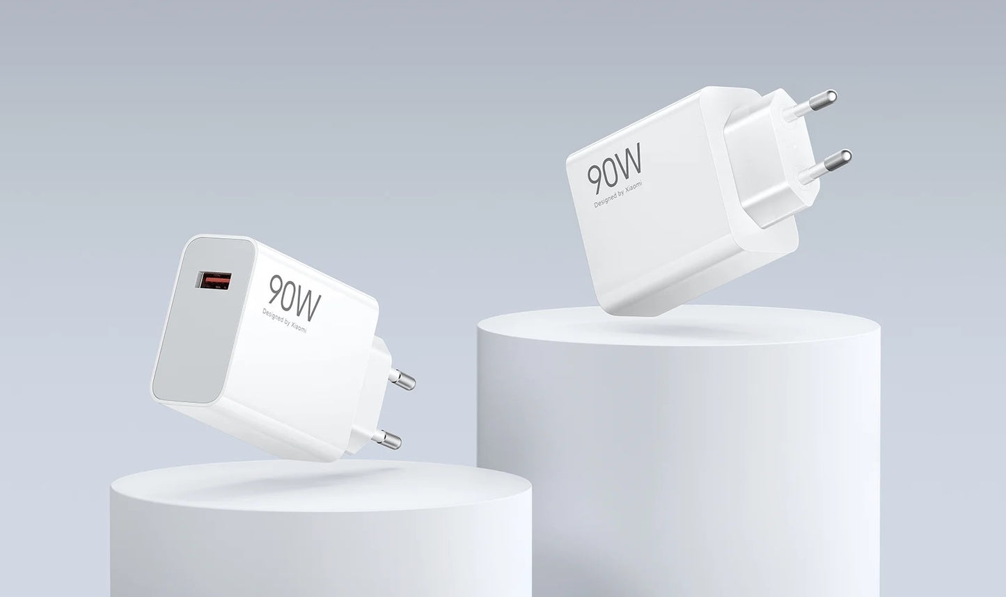 Síťová nabíječka s kabelem USB-C Xiaomi, 90W, 6.1A, 1 x USB-A, Bílá