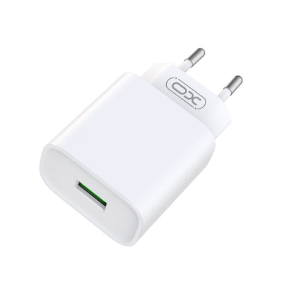 Síťová nabíječka s kabelem USB-C XO Design CE02D, 18W, 3A, 1 x USB-A, Bílá