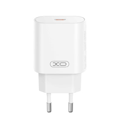 Síťová nabíječka s kabelem USB-C XO Design CE25, 25W, 3A, 1 x USB-C, Bílá