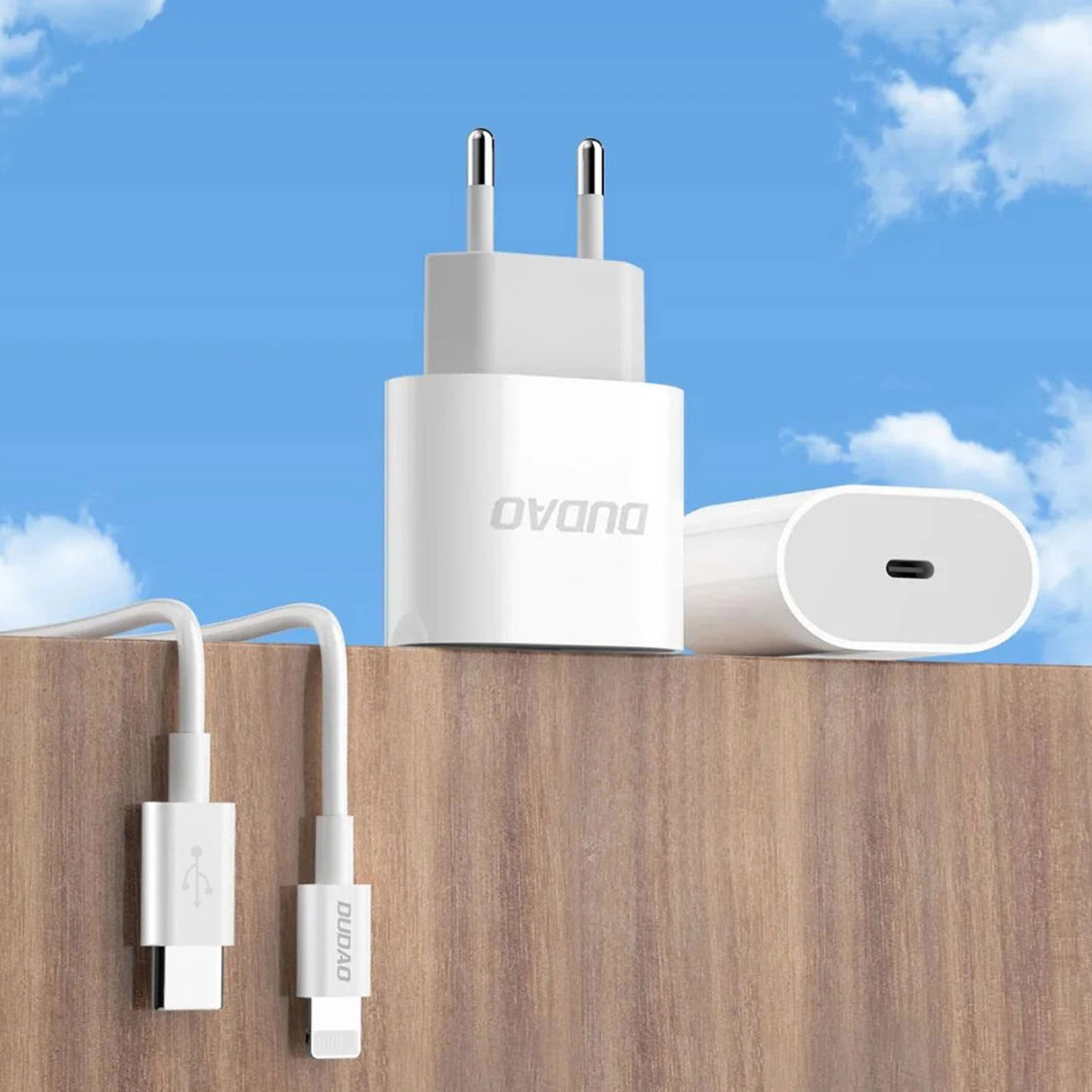 Síťová nabíječka s kabelem USB-C Dudao A14EUC, 20W, 3A, 1 x USB-C, Černá
