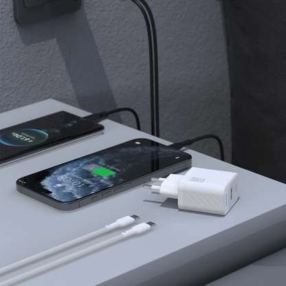 Síťová nabíječka s kabelem USB-C Dudao A27Max, 35W, 1 x USB-A - 1 x USB-C, bílá
