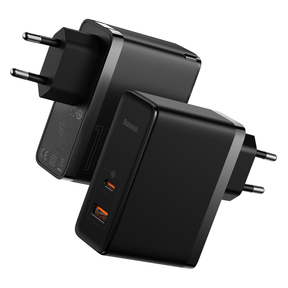 Síťová nabíječka s kabelem USB-C Baseus GaN5 Pro, 100W, 3A, 1 x USB-A - 1 x USB-C, Černá CCGP090201