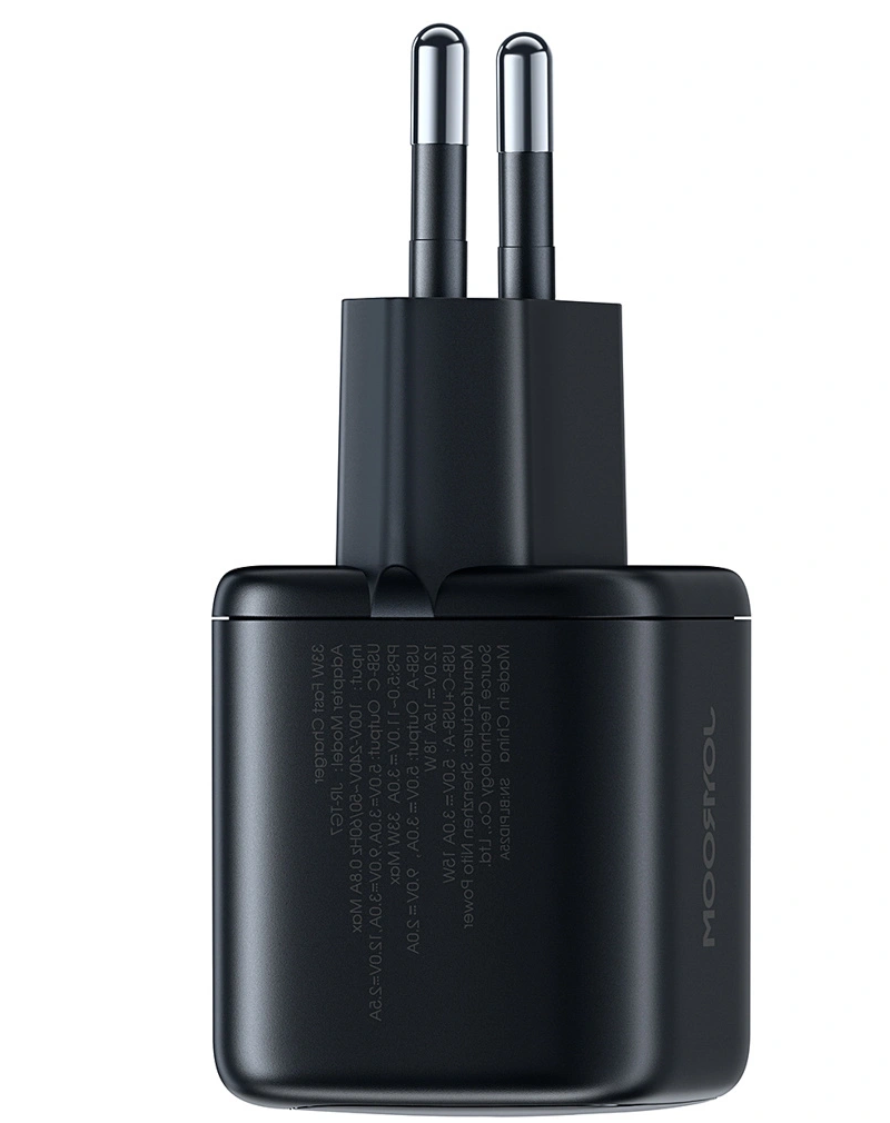 Joyroom JR-TG7 USB-C Cable Wall Charger, 33W, 3A, 1 x USB-A - 1 x USB-C, Black