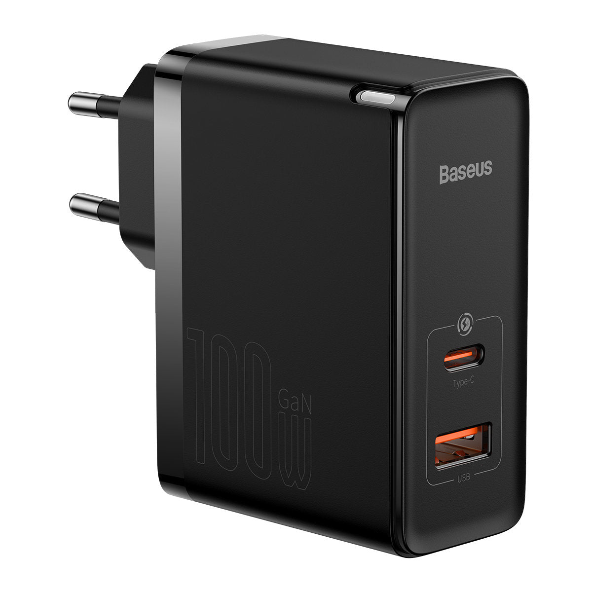 Síťová nabíječka s kabelem USB-C Baseus GaN5 Pro, 100W, 3A, 1 x USB-A - 1 x USB-C, Černá CCGP090201