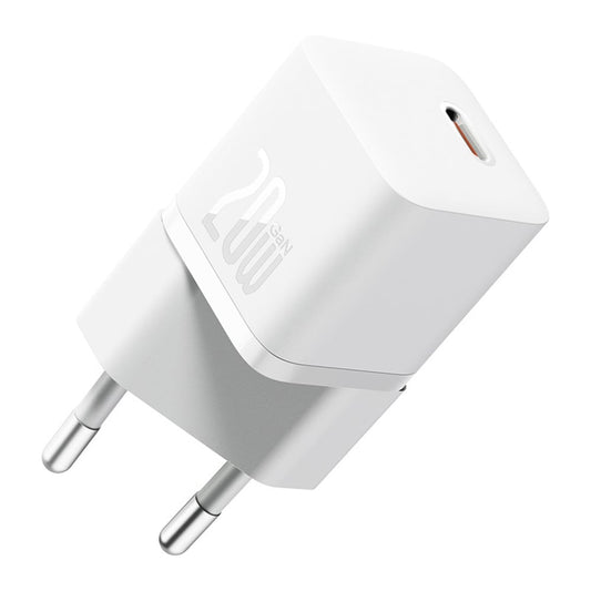 Síťová nabíječka s kabelem USB-C Baseus GaN5, 20W, 3A, 1 x USB-C, Bílá P10110900213-01