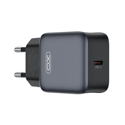 Síťová nabíječka s kabelem Lightning XO Design L155, 30W, 3A, 1 x USB-C, černá