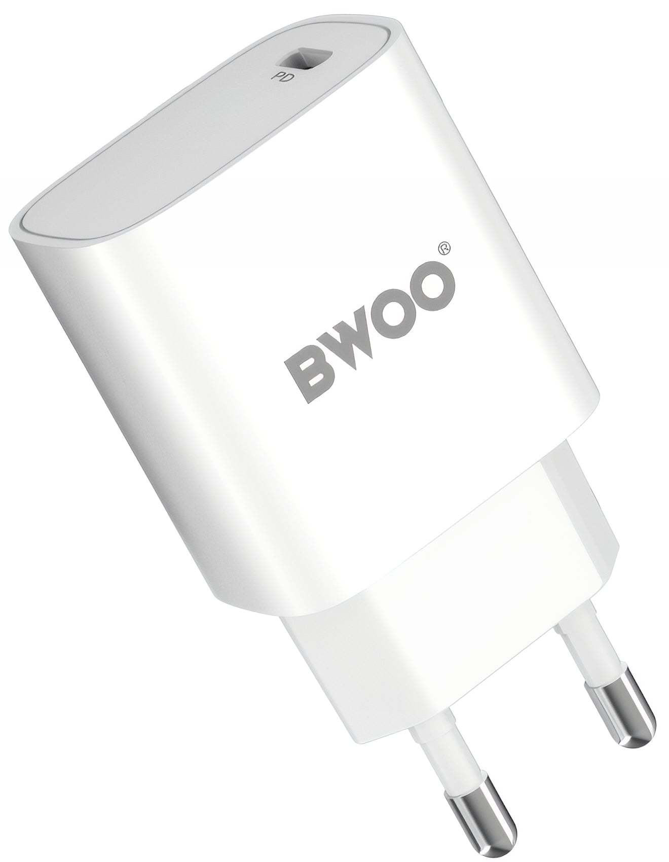 Síťová nabíječka s kabelem USB-C BWOO CDA159, 20W, 3A, 1 x USB-C, Bílá