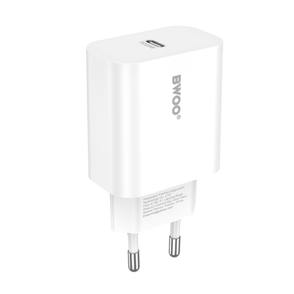 Network Charger with Lightning Cable BWOO CDA233, 20W, 3A, 1 x USB-C, White