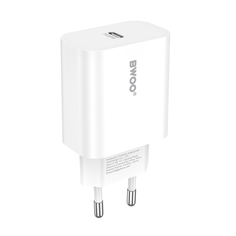 Síťová nabíječka s kabelem USB-C BWOO CDA233, 20W, 3A, 1 x USB-C, Bílá