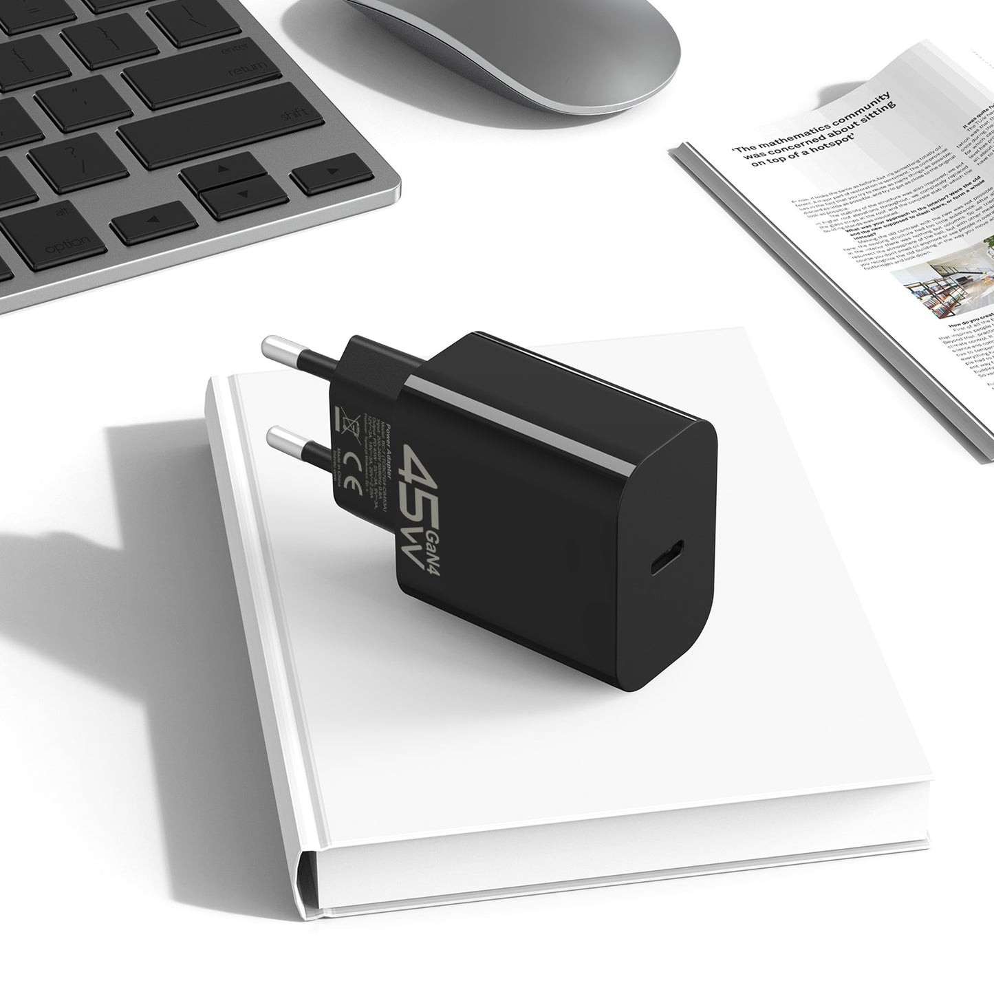 Síťová nabíječka s kabelem USB-C Blavec BC-7, 45W, 3A, 1 x USB-C, černá