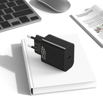 Síťová nabíječka s kabelem USB-C Blavec BC-7, 45W, 3A, 1 x USB-C, černá
