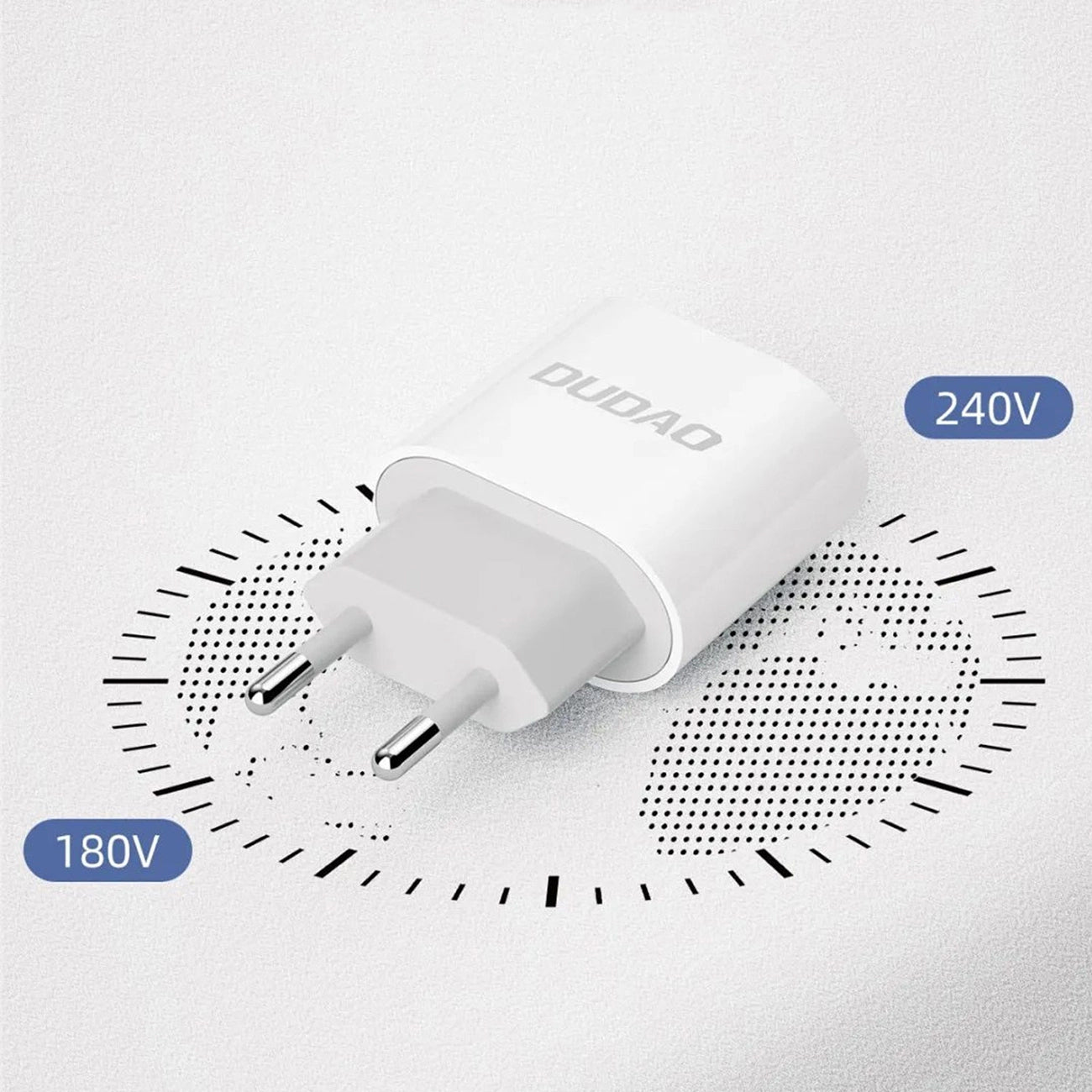 Síťová nabíječka s kabelem USB-C Dudao A14EUC, 20W, 3A, 1 x USB-C, Černá