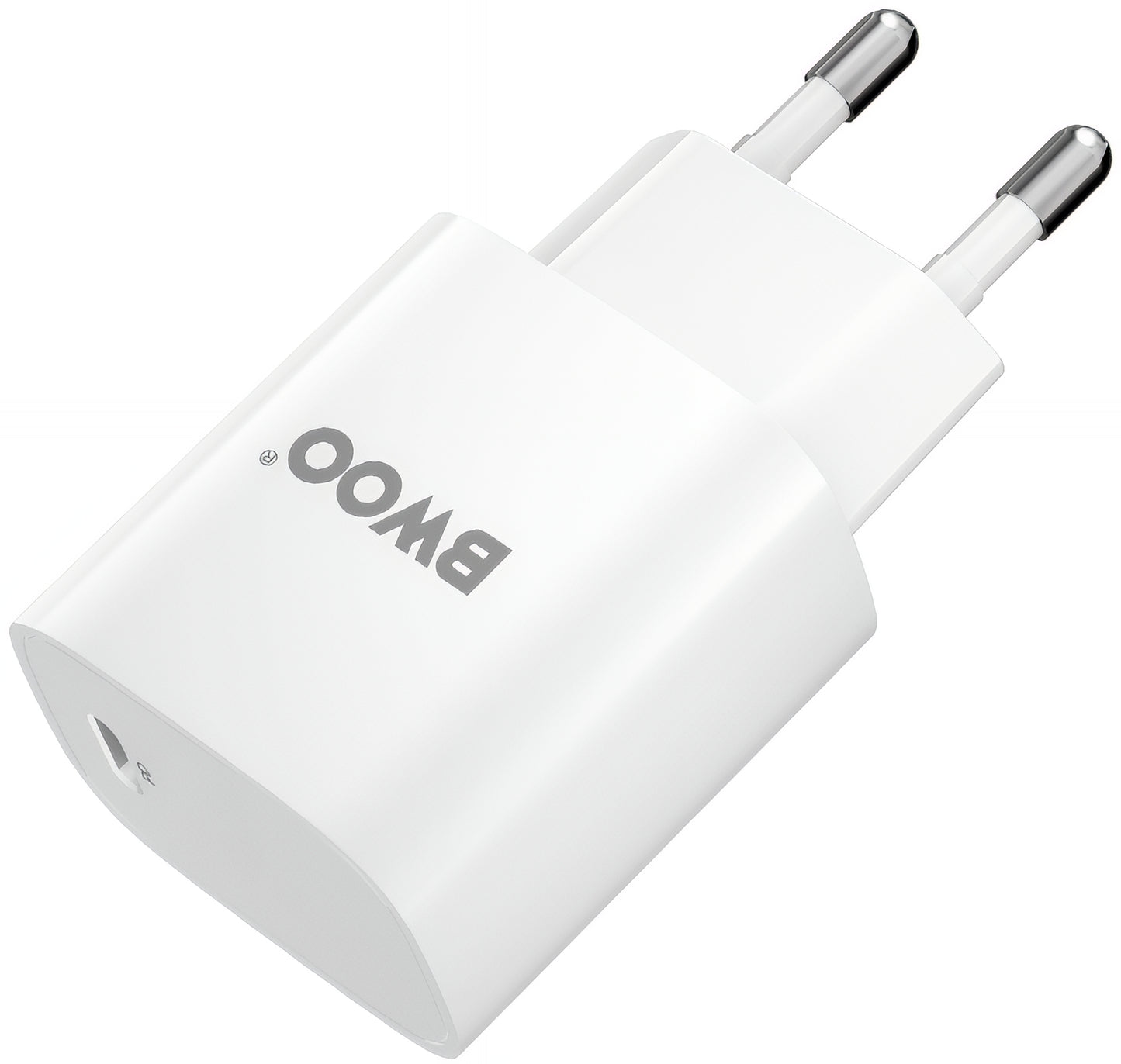 Síťová nabíječka s kabelem USB-C BWOO CDA159, 20W, 3A, 1 x USB-C, Bílá