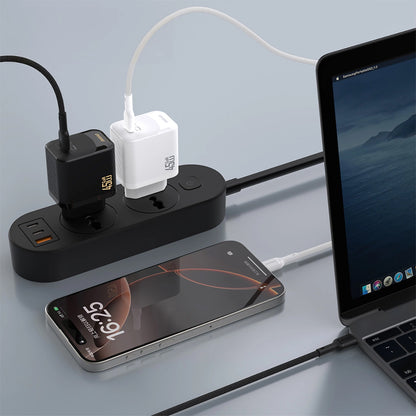 Síťová nabíječka s kabelem USB-C Dudao A28C, 45W, 3A, 1 x USB-C, Černá