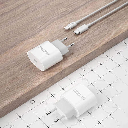 Síťová nabíječka s kabelem USB-C Dudao A14EUC, 20W, 3A, 1 x USB-C, Černá