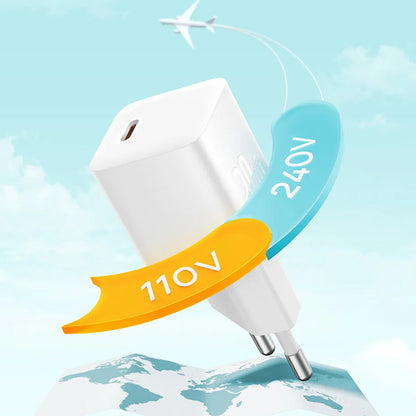 Síťová nabíječka s kabelem USB-C Baseus GaN Mini 1C, 30W, 3A, 1 x USB-C, Modrá P10110902313-00