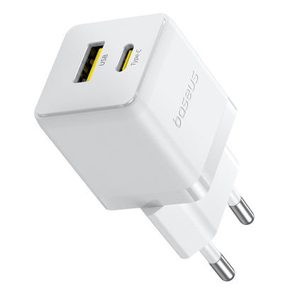 Síťová nabíječka s kabelem USB-C Baseus Palm, 30W, 3A, 1 x USB-A - 1 x USB-C, bílá P1011160A213-01
