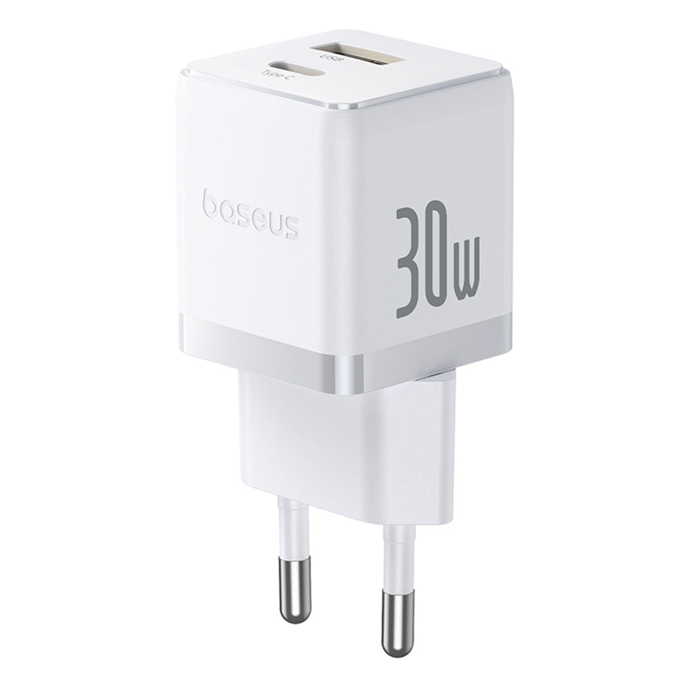 Síťová nabíječka s kabelem USB-C Baseus Palm, 30W, 3A, 1 x USB-A - 1 x USB-C, bílá P1011160A213-01