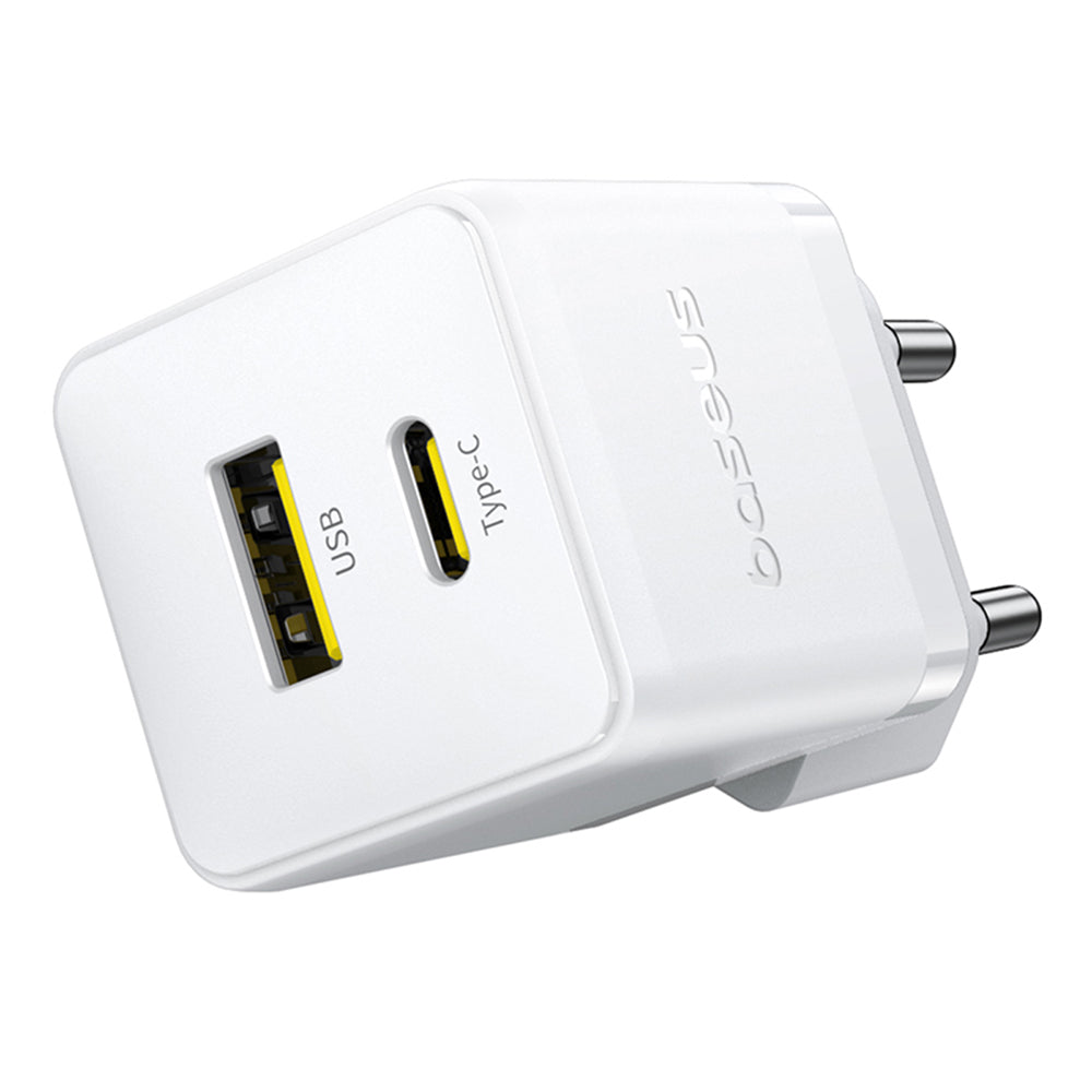Síťová nabíječka s kabelem USB-C Baseus Palm, 30W, 3A, 1 x USB-A - 1 x USB-C, bílá P1011160A213-01