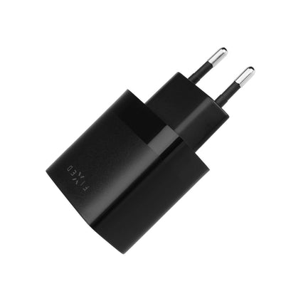 Fixed USB-C Network Charger with Cable, 17W, 3A, 2 x USB-A, Black