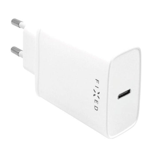 Fixed USB-C Cable Network Charger, 20W, 3A, 1 x USB-C, White