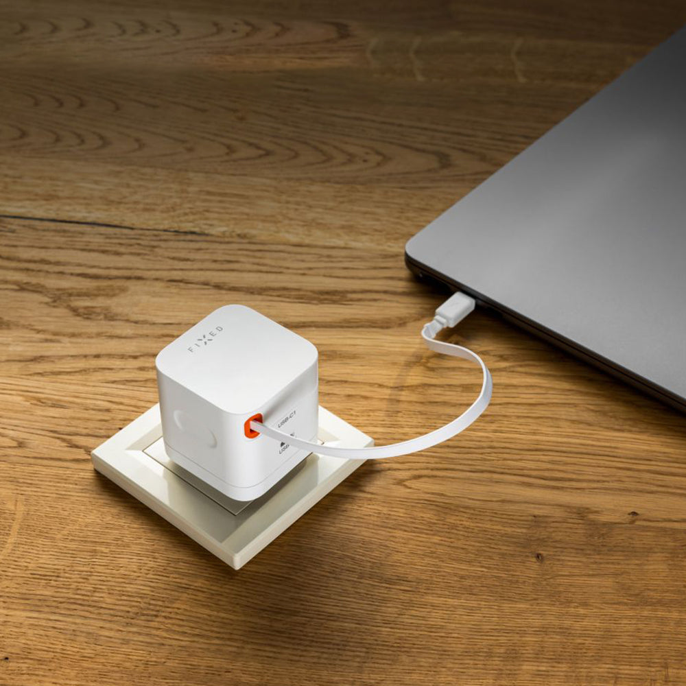 Síťová nabíječka s kabelem USB-C Fixed, 65W, 3.25A, 1 x USB-C, černá