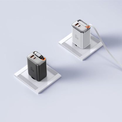 Síťová nabíječka s kabelem USB-C McDodo CH-4103 FreeGo Display, 67W, 3.35A, 1 x USB-A - 1 x USB-C, bílá