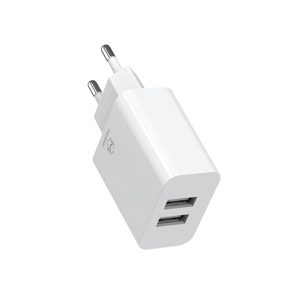 Síťová nabíječka s kabelem USB-C McDodo CH-6721 Offer, 12W, 2.4A, 2 x USB-A, Bílá