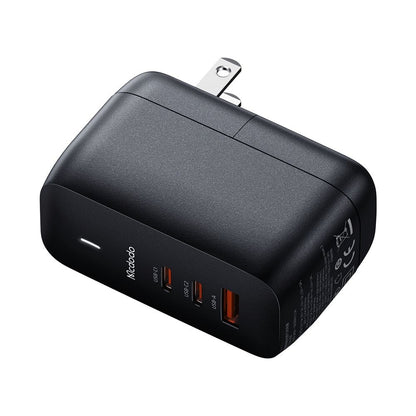 Síťová nabíječka s kabelem USB-C McDodo CH-8442 Mecha Travel, 65W, 5A, 1 x USB-A - 2 x USB-C, černá