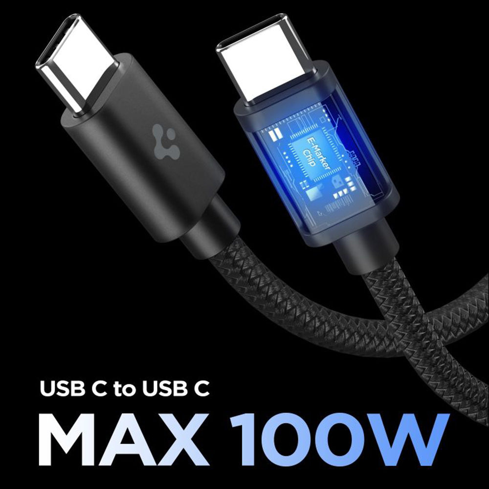 Síťová nabíječka s kabelem USB-C Spigen EE451EU Essential, 45W, 3A, 1 x USB-C, Černá ACH09474