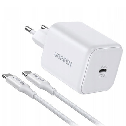 Síťová nabíječka s kabelem USB-C UGREEN X524 (65055), 45W, 3A, 1 x USB-C, bílá