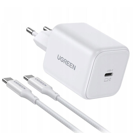 Síťová nabíječka s kabelem USB-C UGREEN X524 (65055), 45W, 3A, 1 x USB-C, bílá
