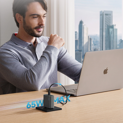 Síťová nabíječka Cuktech, 65W, 3A, 1 x USB-A - 2 x USB-C, Šedá CUKAD653EUGR