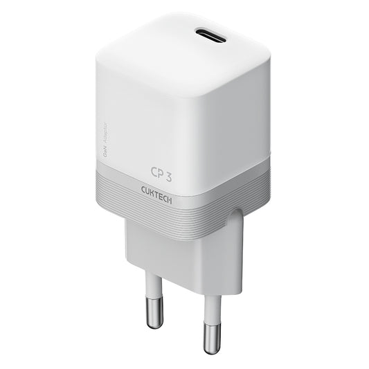 Síťová nabíječka Cuktech, 40W, 3A, 1 x USB-C, bílá CKAC301SEUWH