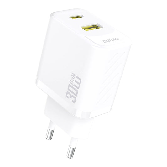 Síťová nabíječka Dudao A27TEU, 30W, 3A, 1 x USB-A - 1 x USB-C, Bílá