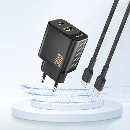 Síťová nabíječka Dudao A27TEU, 30W, 3A, 1 x USB-A - 1 x USB-C, Černá