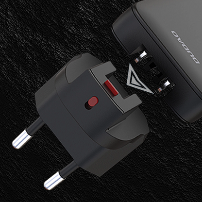 Síťová nabíječka Dudao A65Q Travel, 65W, 3.25A, 1 x USB-A - 1 x USB-C, Černá