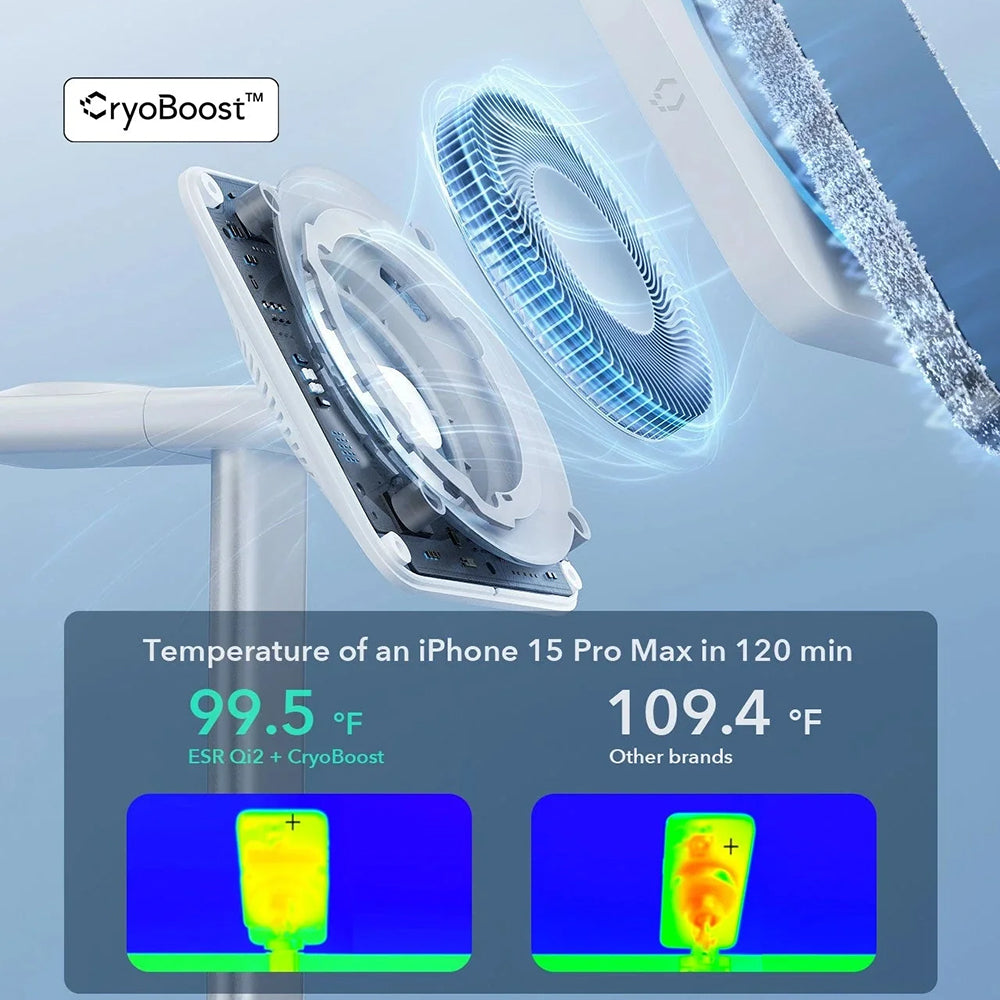 ESR CryoBoost 3in1 Wireless Network Charger, 25W, 1.67A, Black