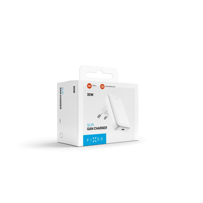 Síťová nabíječka Fixed, 30W, 3A, 1 x USB-C, Bílá