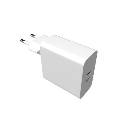 Síťová nabíječka Fixed, 65W, 3.25A, 2 x USB-C, Bílá