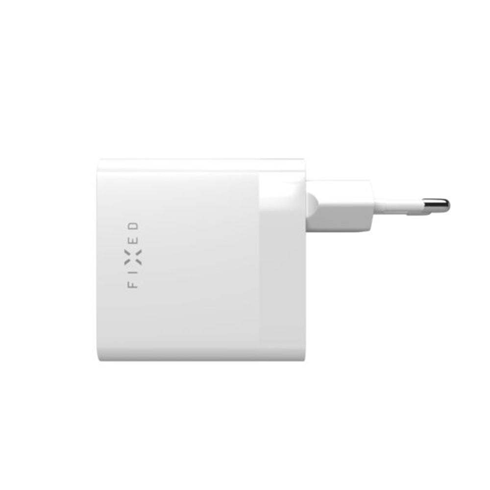 Síťová nabíječka Fixed, 65W, 3.25A, 2 x USB-C, Bílá