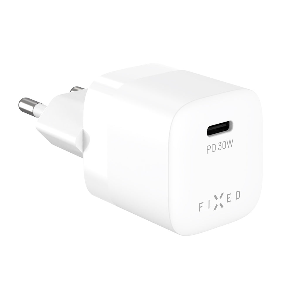 Nabíječka Fixed Mini2, 30W, 3A, 1 x USB-C, Bílá